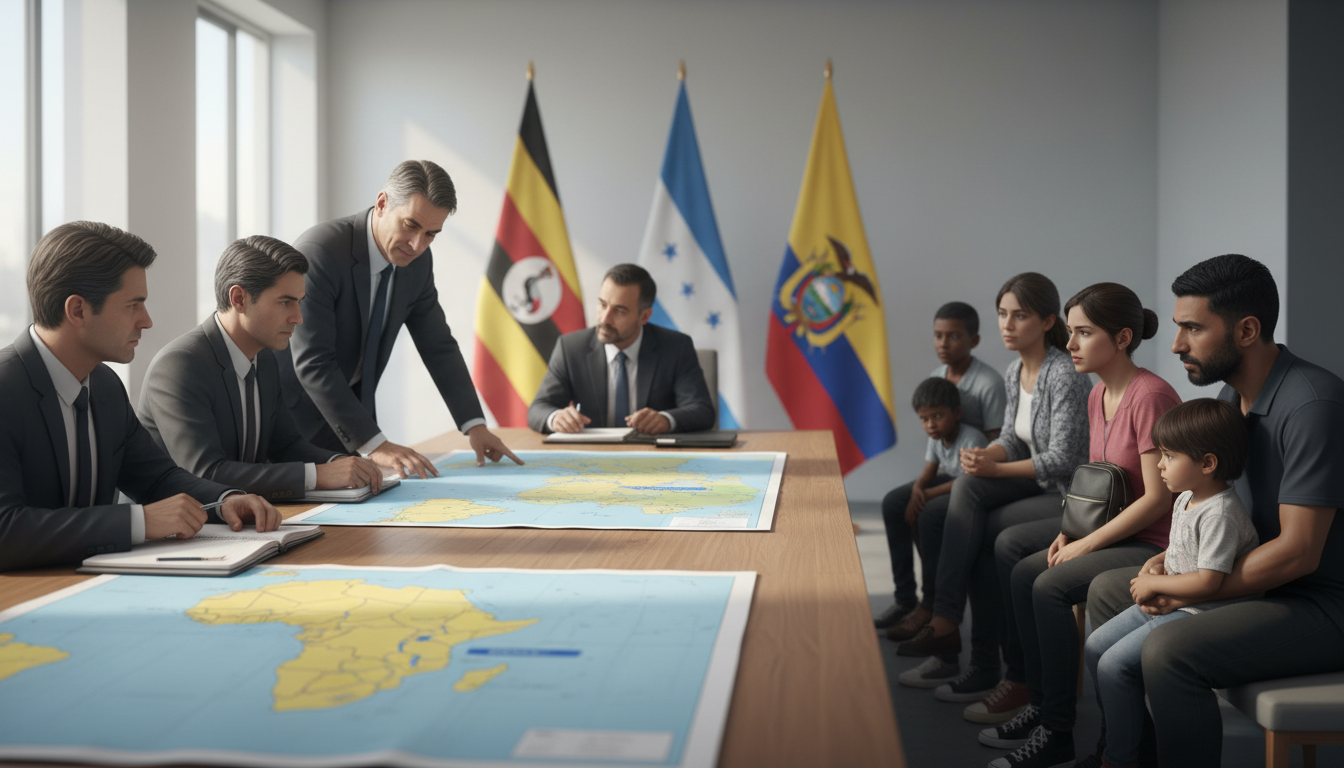 l'administration trump prévoit de transférer les demandeurs d'asile vers l'ouganda, le honduras et l'équateur dans le cadre de sa nouvelle politique migratoire.