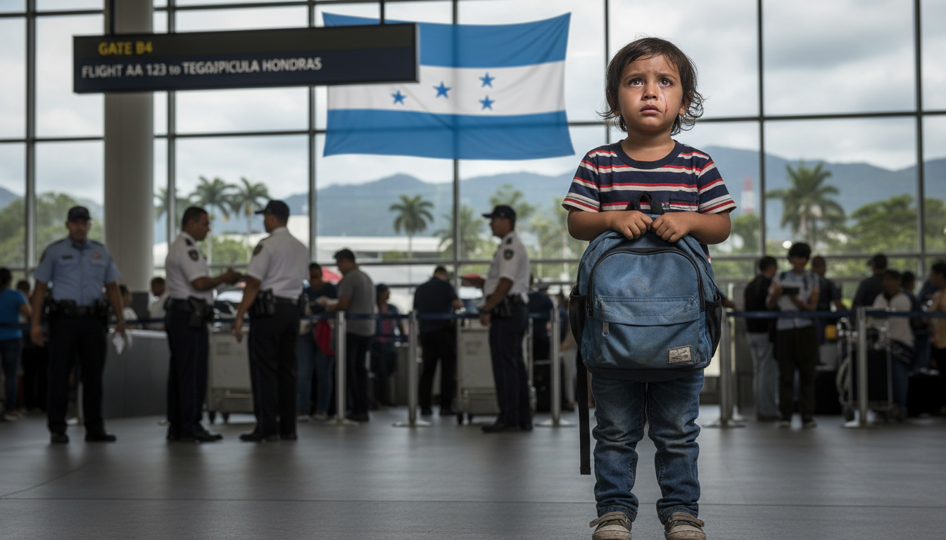 un enfant américain de cinq ans expulsé au honduras, illustrant les conséquences humaines douloureuses de la politique de fermeté migratoire de trump.